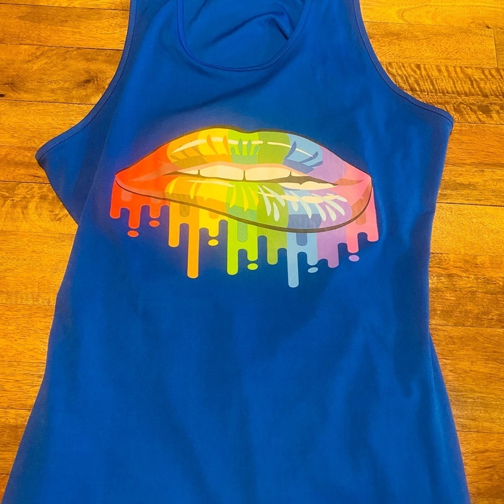 Blue Tank Dress super cute XXL cut out back long length